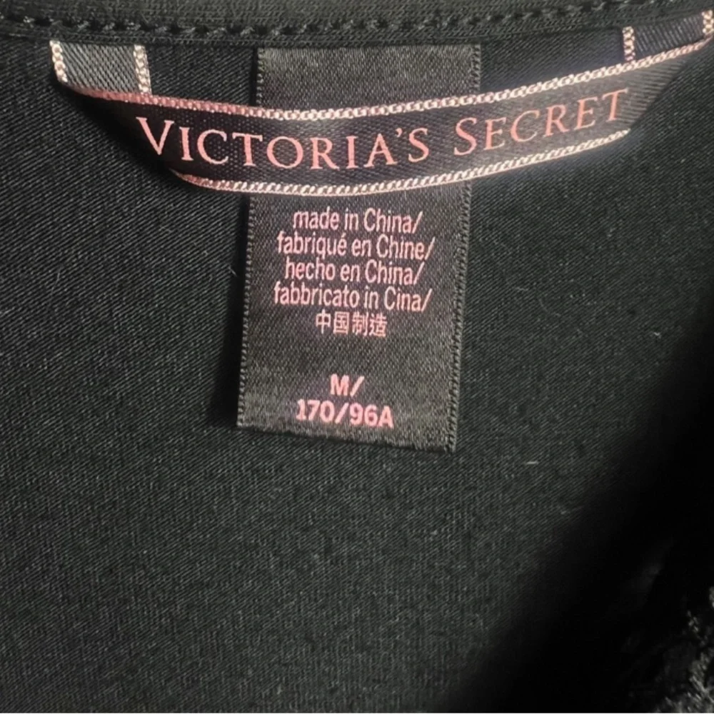 Victoria's Secret Romper Lace Trim Sleep Elasticized Waist Black Loungewear